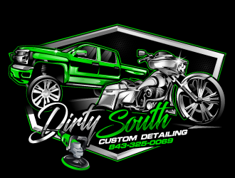 Dirty South Custom Detailing logo design by Suvendu
