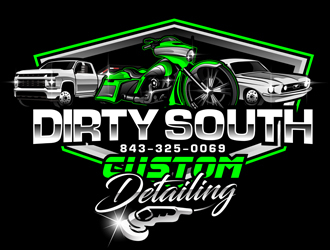 Dirty South Custom Detailing logo design by DreamLogoDesign
