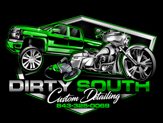 Dirty South Custom Detailing logo design by Suvendu