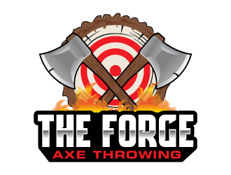 The Forge Axe Throwing logo design by Suvendu