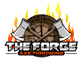The Forge Axe Throwing logo design by ElonStark