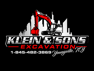 Klein & sons Excavation logo design by 3Dlogos