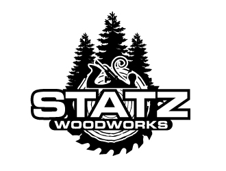 Statz Woodworks logo design by ElonStark