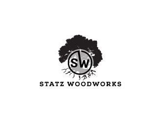 Statz Woodworks logo design by aryamaity
