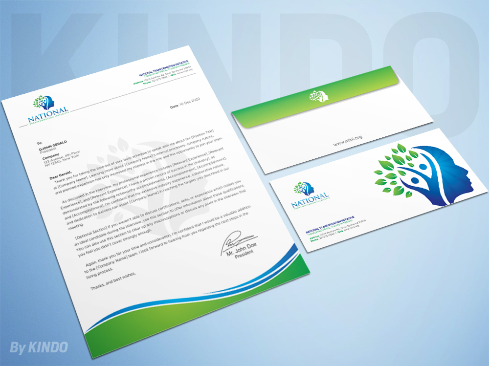 NATIONAL TRANSFORMATION INITIATIVE  logo design by Kindo