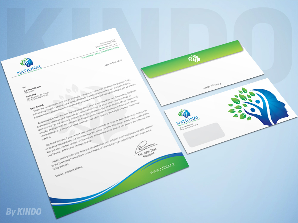 NATIONAL TRANSFORMATION INITIATIVE  logo design by Kindo