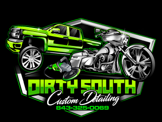 Dirty South Custom Detailing logo design by Suvendu