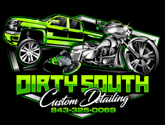Dirty South Custom Detailing logo design by Suvendu