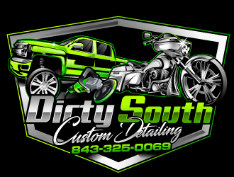 Dirty South Custom Detailing logo design by Suvendu