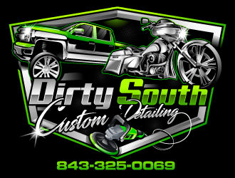 Dirty South Custom Detailing logo design by Suvendu