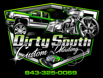 Dirty South Custom Detailing logo design by Suvendu
