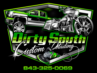 Dirty South Custom Detailing logo design by Suvendu