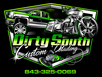 Dirty South Custom Detailing logo design by Suvendu