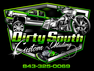 Dirty South Custom Detailing logo design by Suvendu