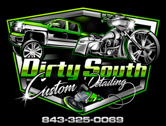 Dirty South Custom Detailing logo design by Suvendu