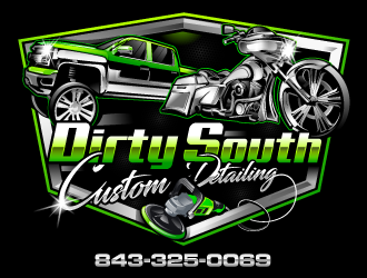 Dirty South Custom Detailing Logo Design
