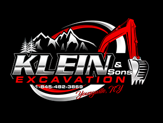 Klein & sons Excavation logo design by 3Dlogos