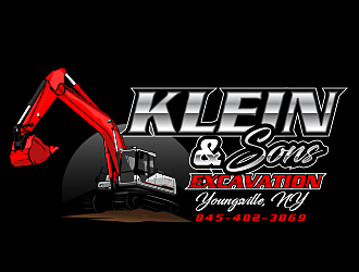 Klein & sons Excavation logo design by scriotx