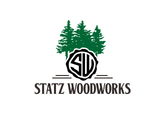 Statz Woodworks logo design by aura