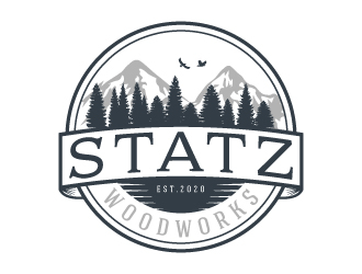 Statz Woodworks logo design by akilis13