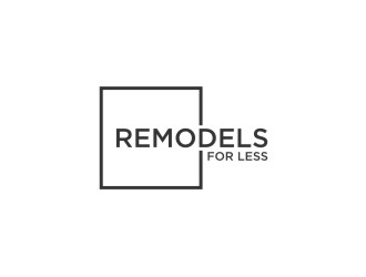 Remodels for Less logo design by bombers