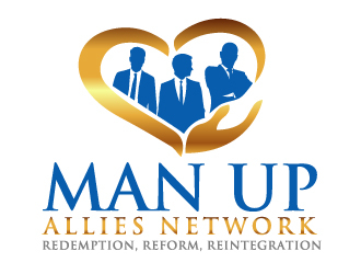 MAN UP ALLIES NETWORK ( Redemption. Reform. Reintegration) logo design by ElonStark