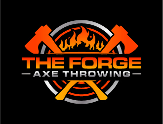 The Forge Axe Throwing logo design by ORPiXELSTUDIOS