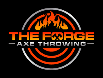 The Forge Axe Throwing logo design by ORPiXELSTUDIOS