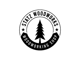 Statz Woodworks logo design by sakarep