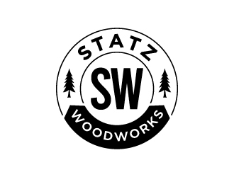Statz Woodworks logo design by sakarep