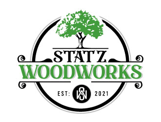 Statz Woodworks logo design by Conception