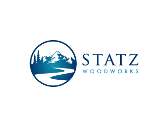 Statz Woodworks logo design by pencilhand