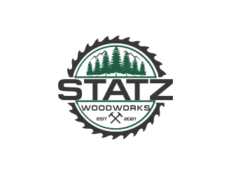Statz Woodworks logo design by MUNAROH