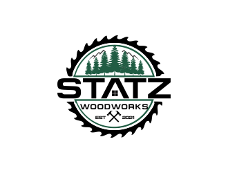 Statz Woodworks logo design by MUNAROH
