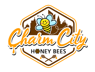 Charm City Honey Bees logo design by ingepro