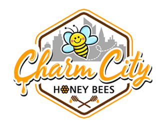 Charm City Honey Bees logo design by ingepro