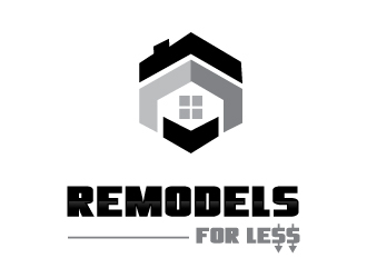 Remodels for Less logo design by drifelm