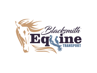 Blacksmith Equine Transport logo design by nona