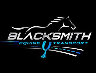 Blacksmith Equine Transport logo design by REDCROW