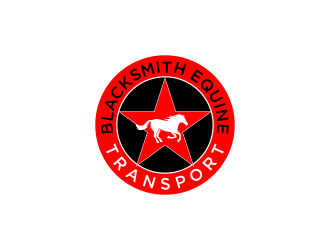 Blacksmith Equine Transport logo design by MUNAROH