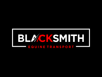 Blacksmith Equine Transport logo design by kopipanas