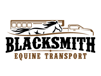 Blacksmith Equine Transport logo design by jaize