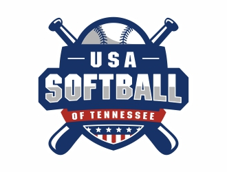 USA Softball of Tennessee logo design by Mardhi
