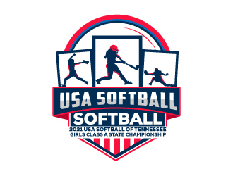 USA Softball of Tennessee logo design by Suvendu