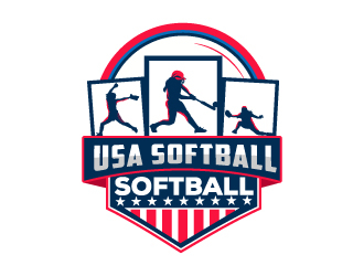 USA Softball of Tennessee logo design by Suvendu