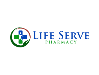 Life Serve Pharmacy logo design by puthreeone