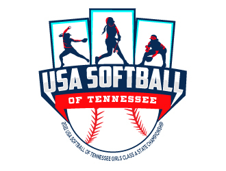 USA Softball of Tennessee logo design by Suvendu