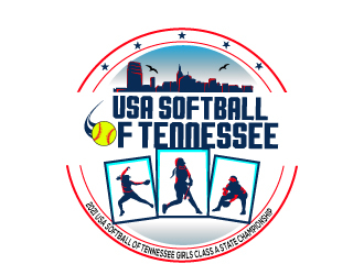 USA Softball of Tennessee logo design by Suvendu