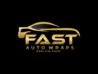 Fast Auto Wraps logo design by MUNAROH