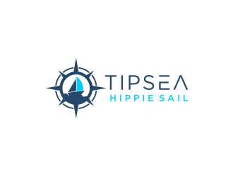 Tipsea Hippie Sail logo design by Artomoro